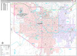 South Bend Wall Map Premium Style 2026